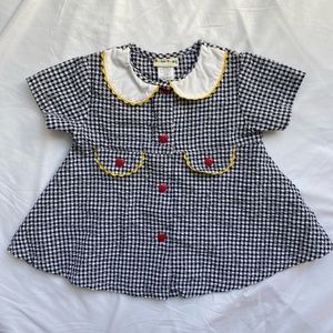 Vintage 24m Gingham Dress w/ Ric Rac Trim